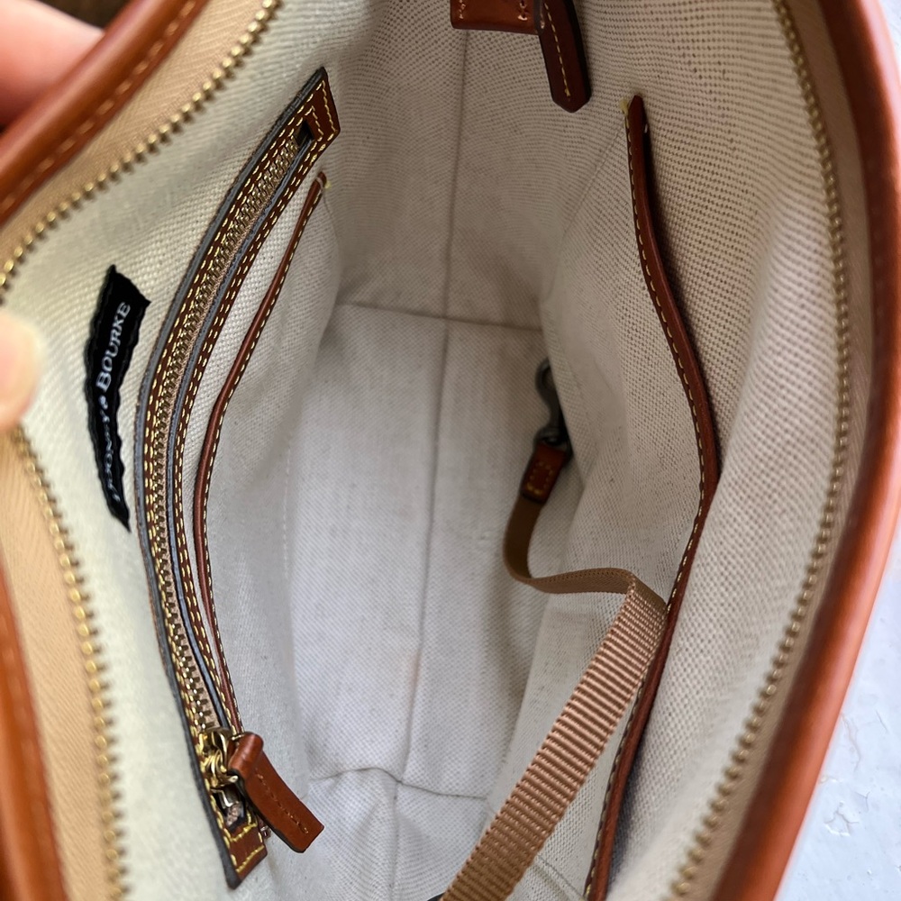 Dooney & Bourke Zip Sac in Clementine Pebble Leather Crossbody Bag - Picture 6 of 16